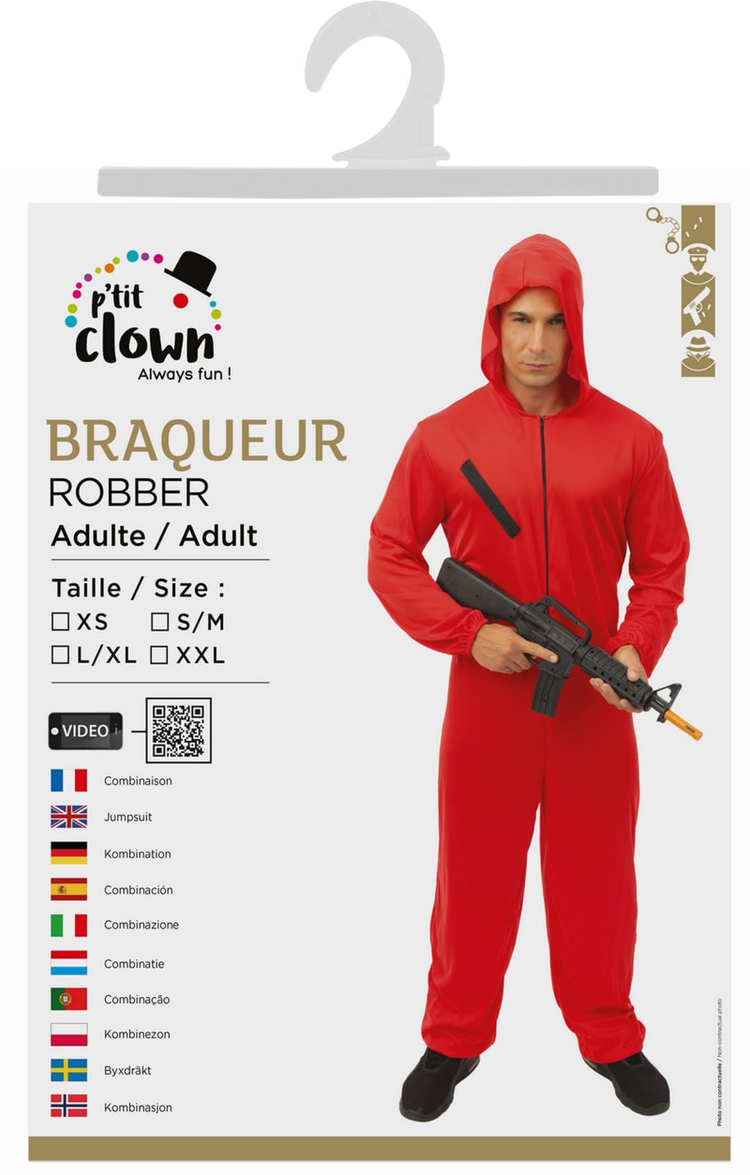 ptit-clown-kost-m-r-uber-erwachsene-unisex-roter-overall-mit-kapuze-aus-polyeste image 4