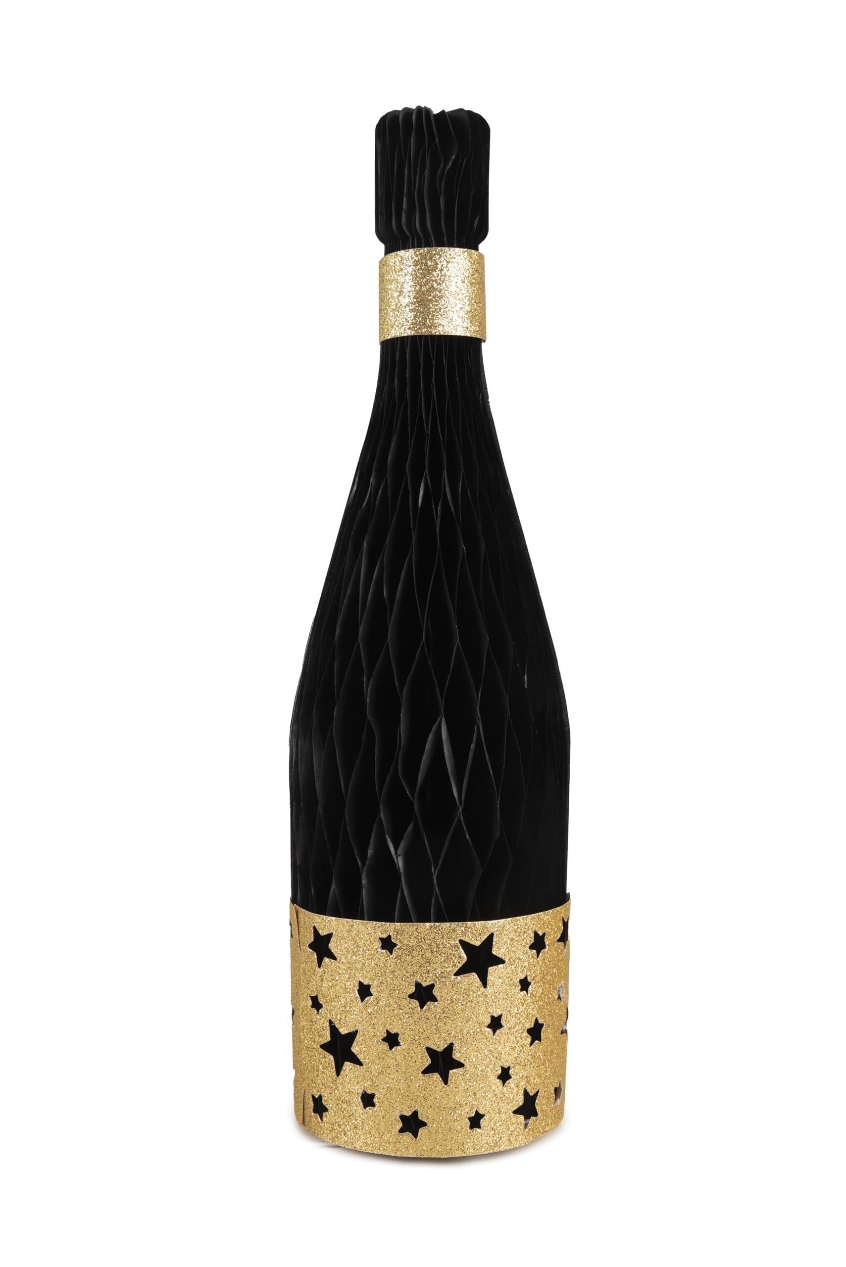 p-tit-clown-champagnerflasche-wabendeko-gold-schwarz-h-ngedeko image 2