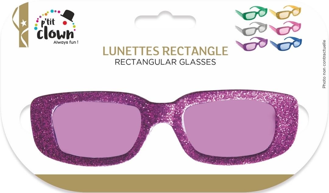 ptit-clown-10888-glitzer-disco-brille-kunststoff-rechteckig image 5