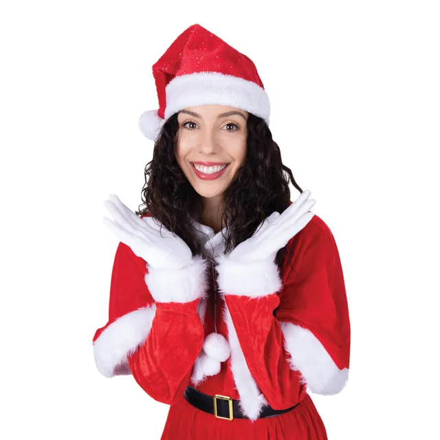 ptit-clown-weihnachtsmann-m-tze-rot-silber-pl-sch-erwachsene image 1