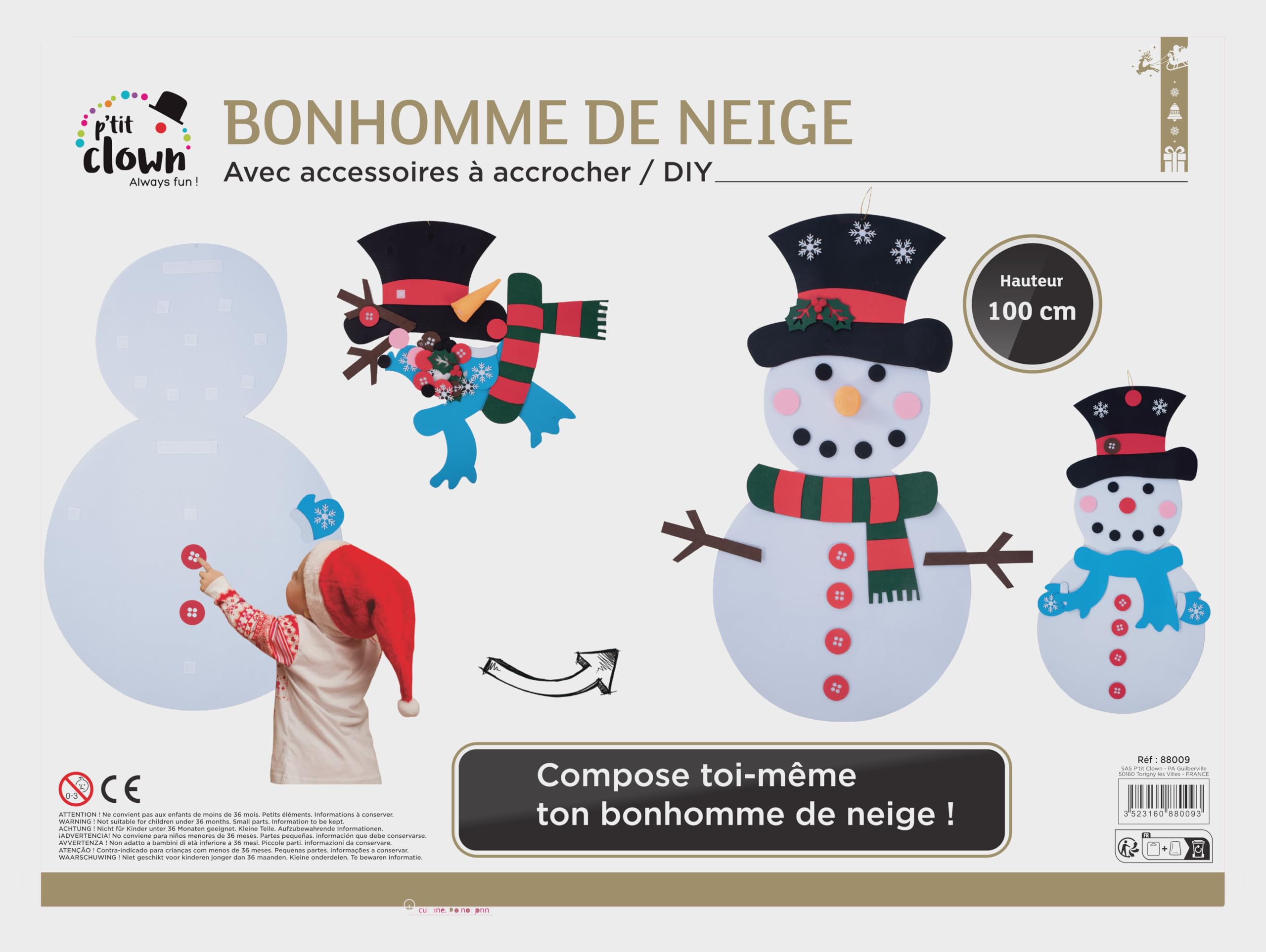 vegaoo-party-filz-weihnachtsbaum-zum-aufh-ngen-67-x-100-cm-gr-n-mit-deko image 2