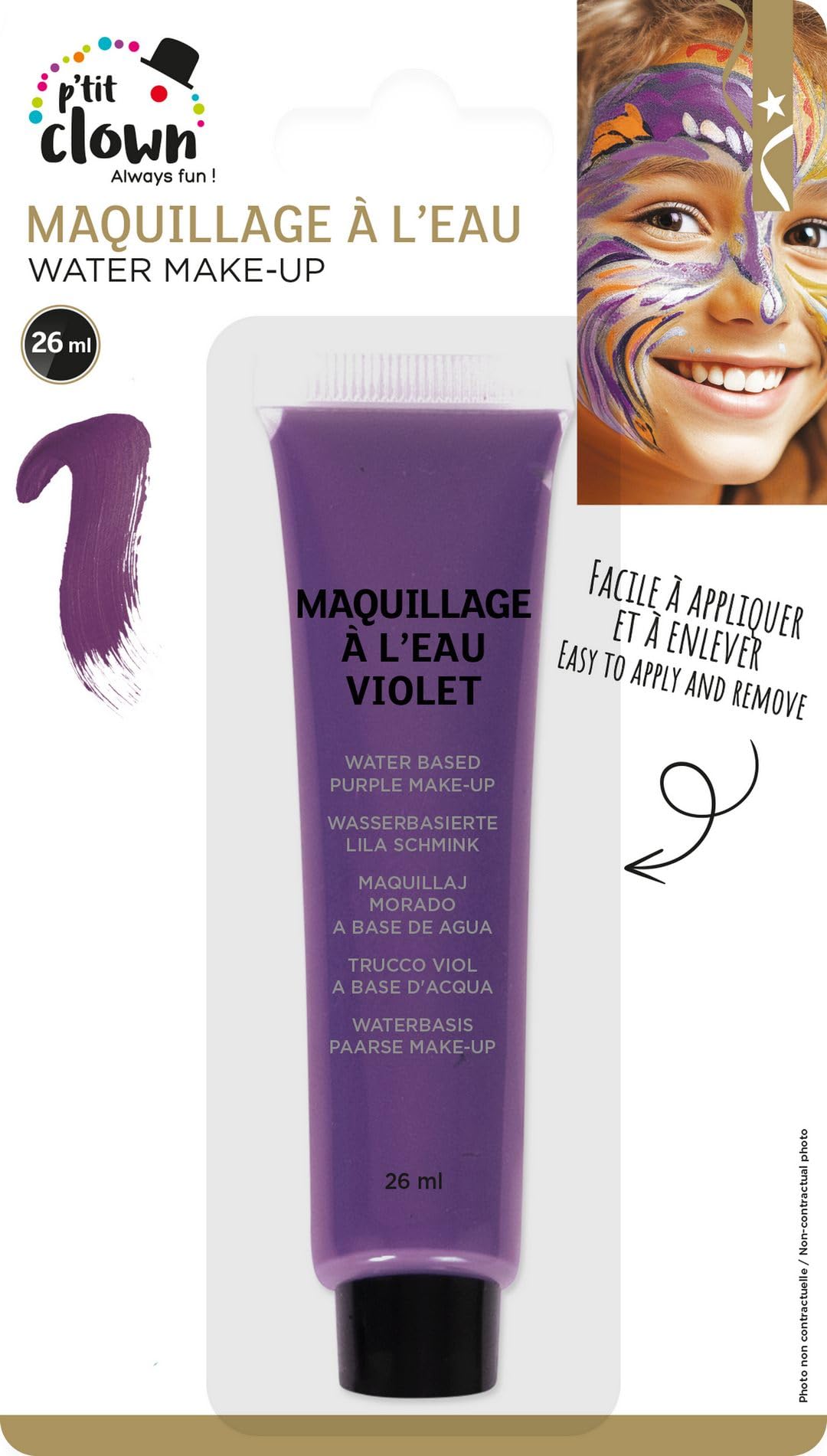 ptit-clown-24103-wasserfarbe-tube-26-ml-violett-schminke image 2