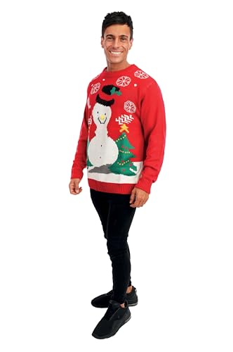 p-tit-clown-re48183-weihnachtspullover-erwachsene-rot-mit-schneemann-gr-e-xl image 5
