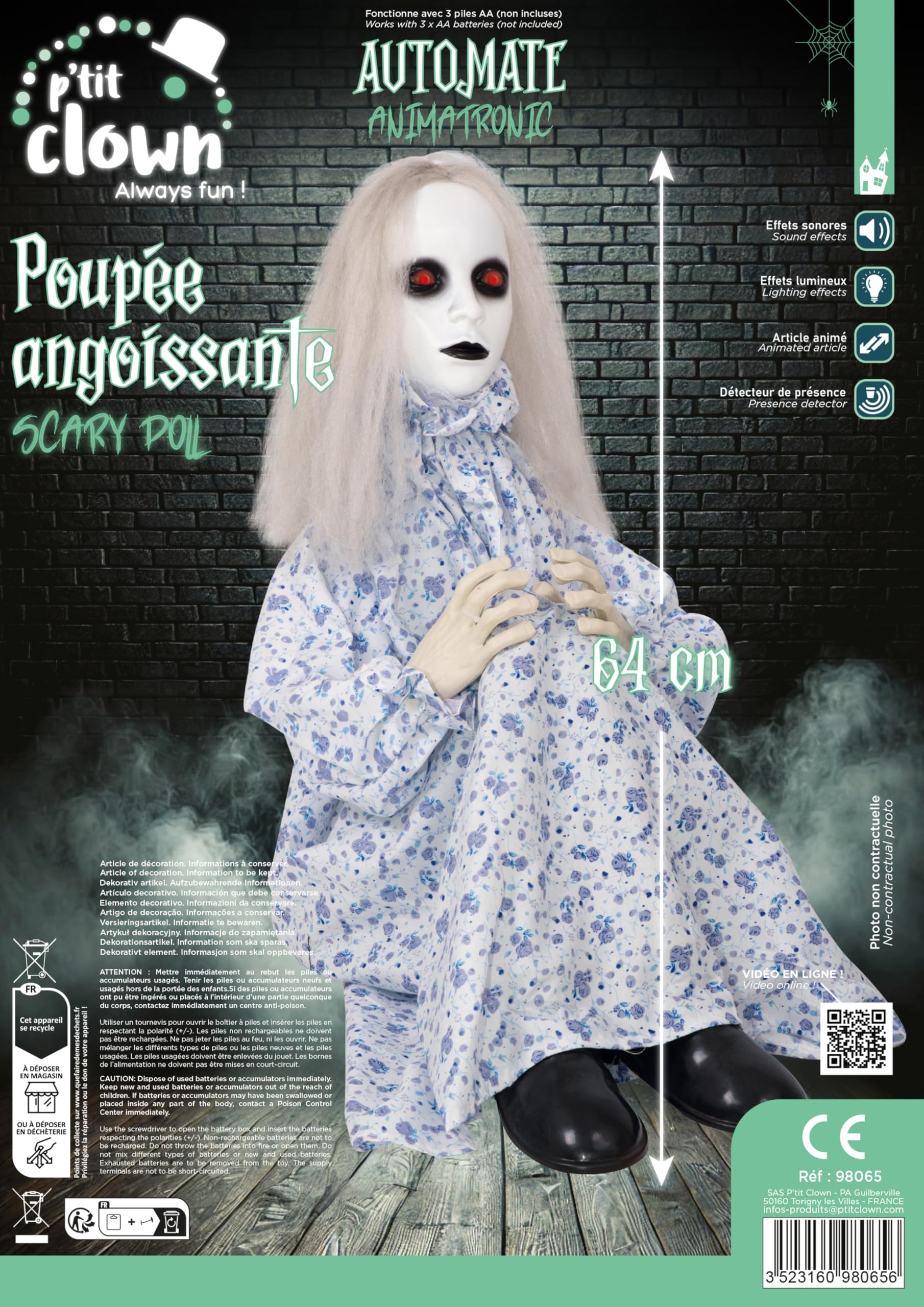 p-tit-clown-re98065-sitzendes-m-dchen-mit-licht-und-sound-halloween-animatronic image 2