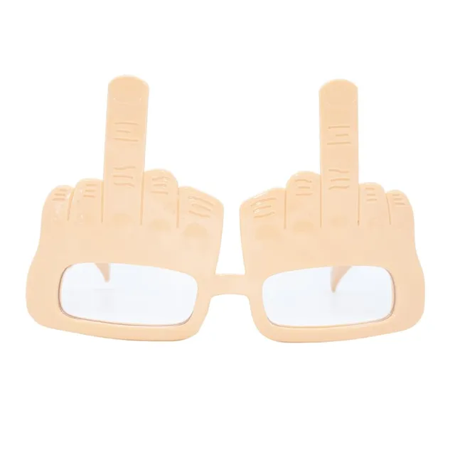 p-tit-clown-fun-brille-mittelfinger-design-kunststoff-beige-one-size image 1