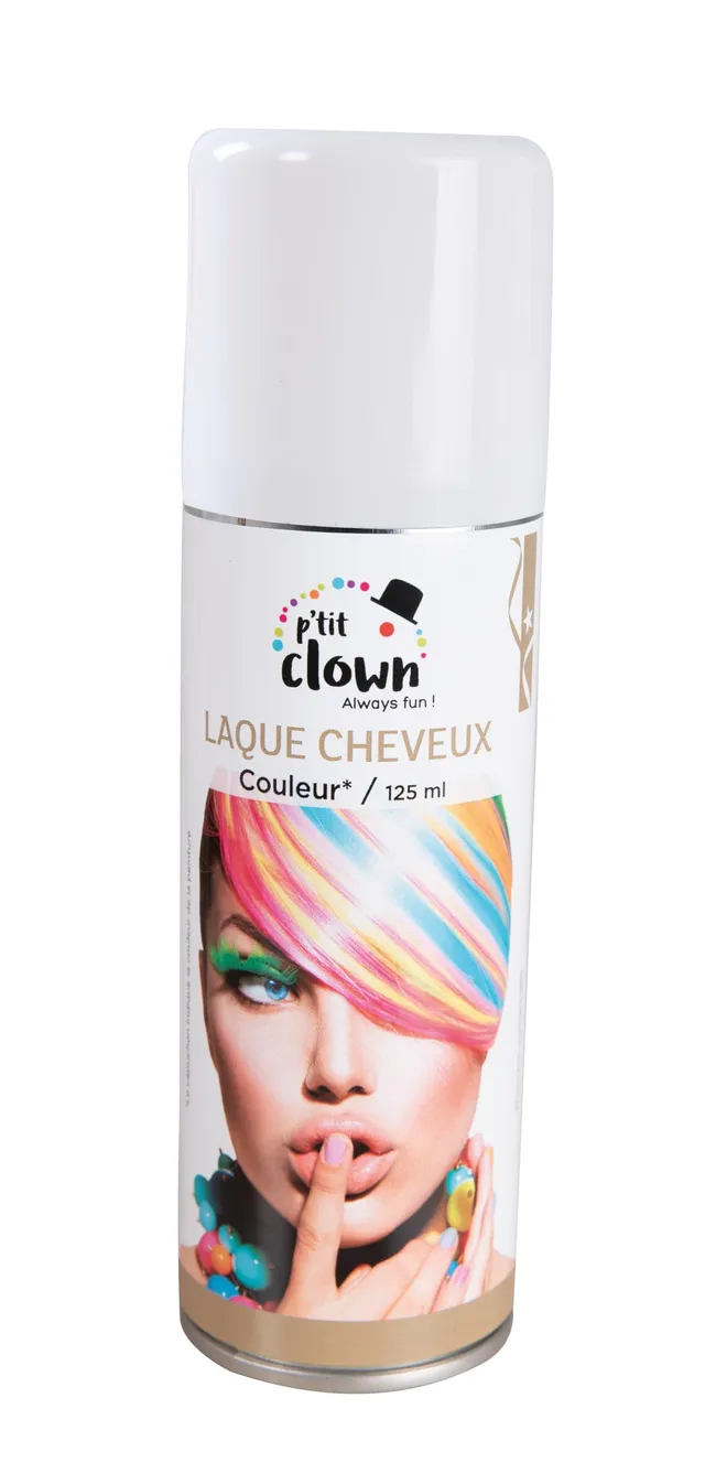p-tit-clown-haarlack-spray-wei-farbspray-f-r-haare image 1