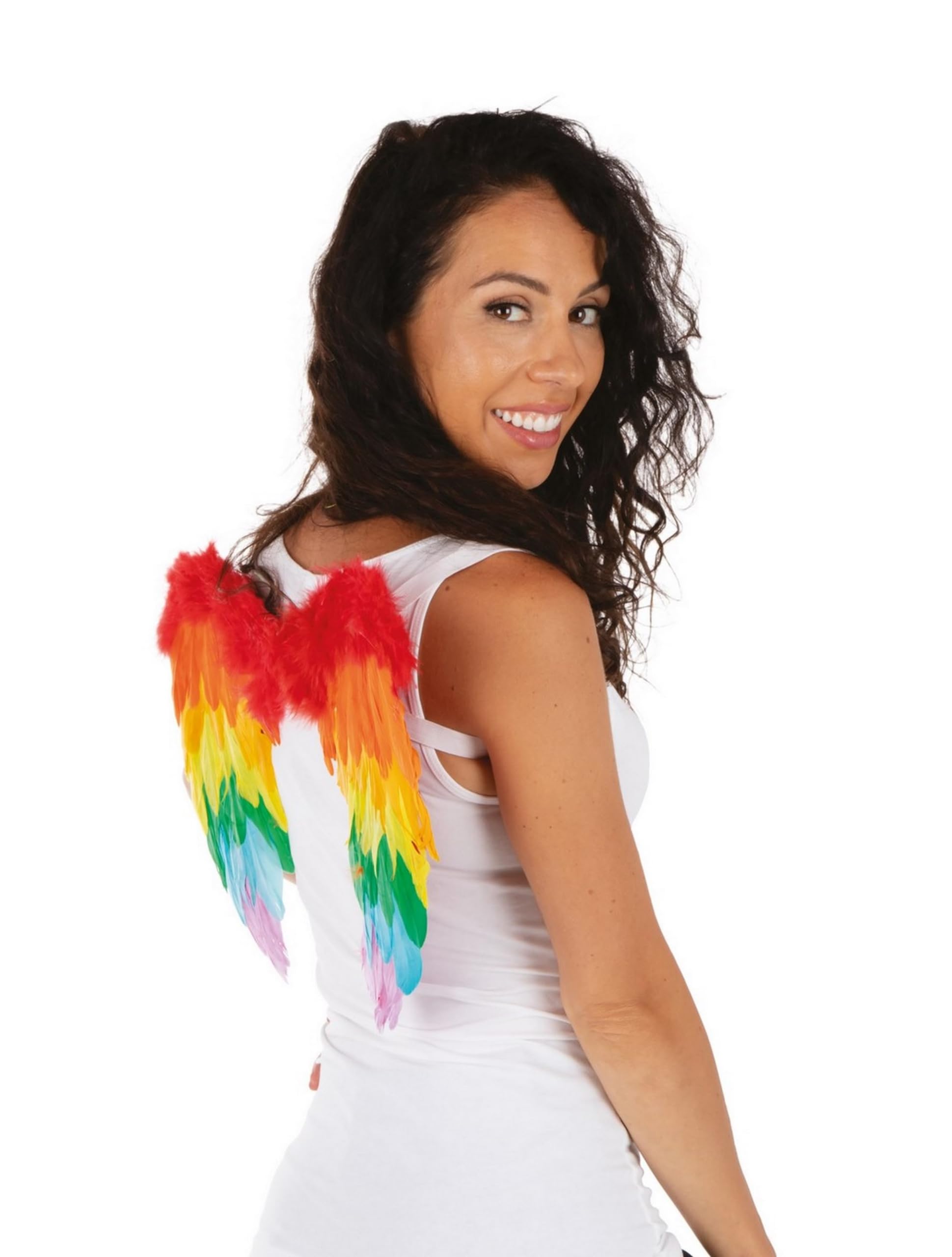 ptit-clown-engelsfl-gel-federn-regenbogen-40-x-32-cm image 1