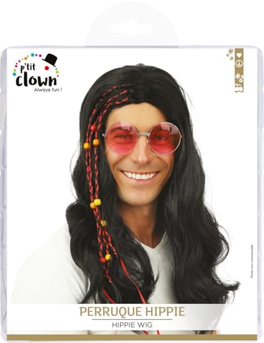 ptit-clown-68604-hippie-per-cke-glatt-schwarz-synthetik image 7