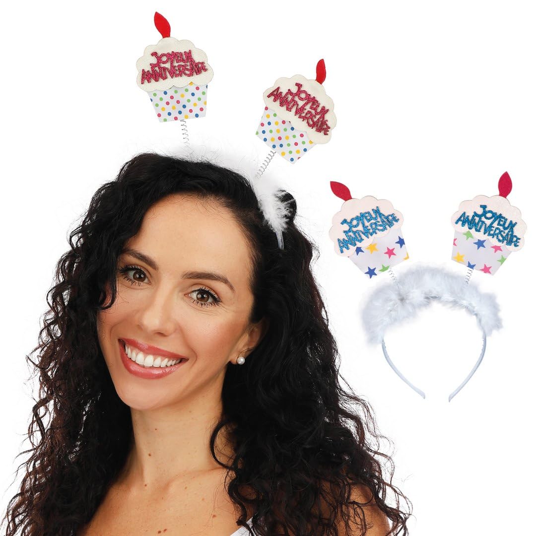 ptit-clown-haarreif-kuchen-joyeux-anniversaire-geburtstags-accessoire-bunt image 1