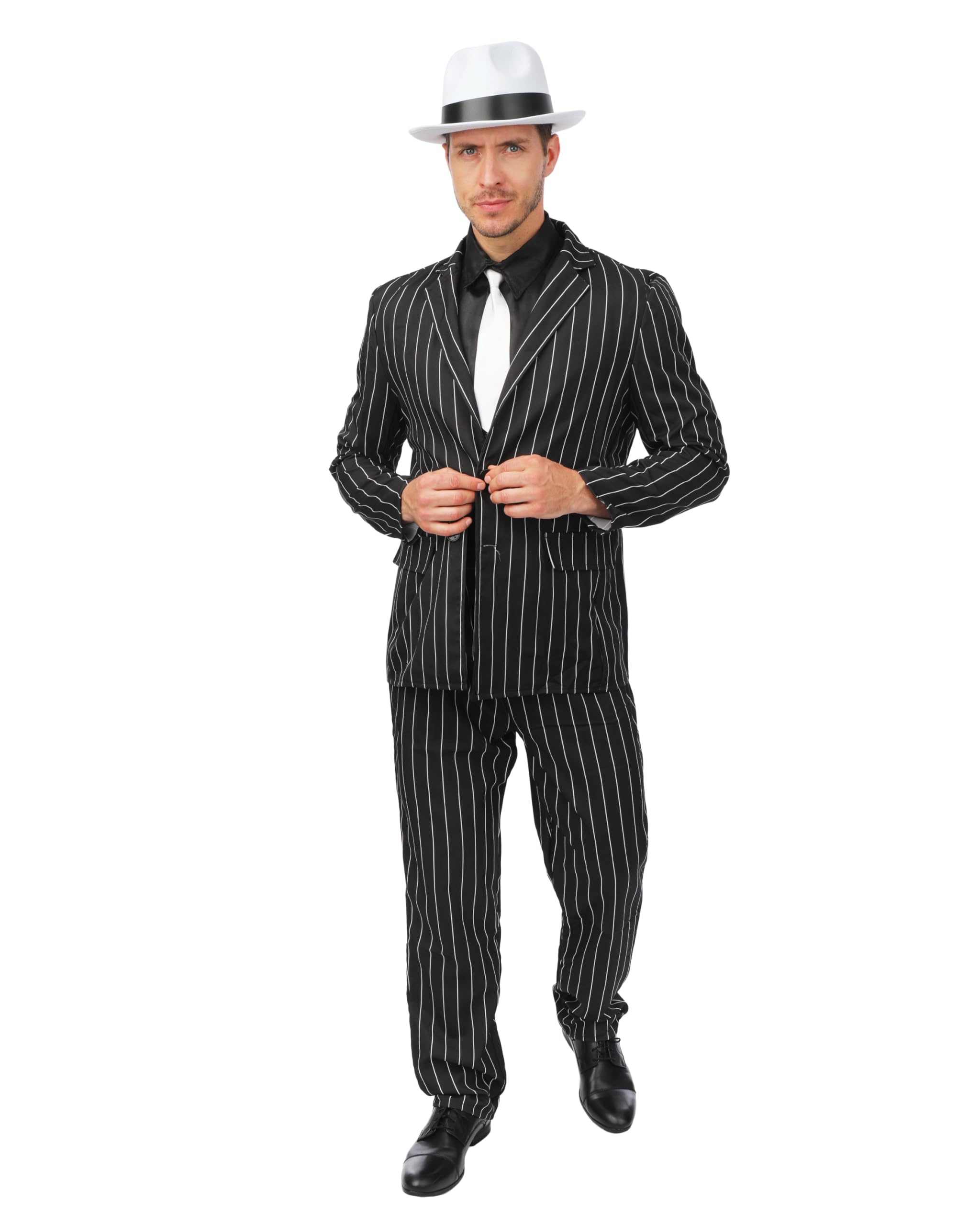 ptit-clown-gangster-kost-m-nadelstreifen-schwarz-l-xl image 6