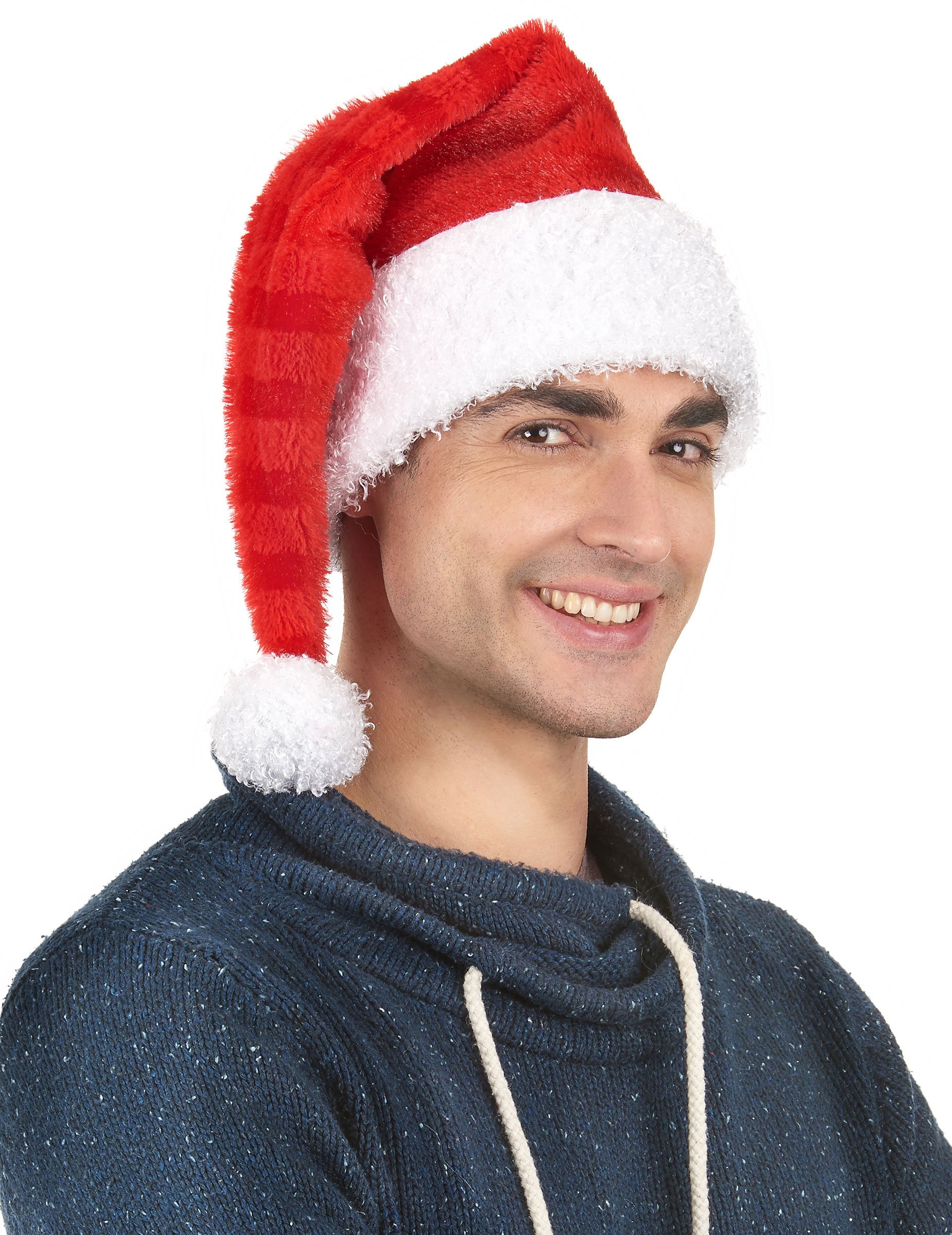 ptit-clown-weihnachtsmann-m-tze-gestreift-rot-erwachsene image 2