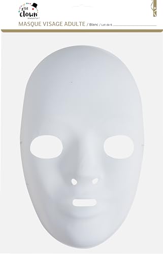ptit-clown-gesichtsmaske-wei-pvc-erwachsene-6-st-ck image 5