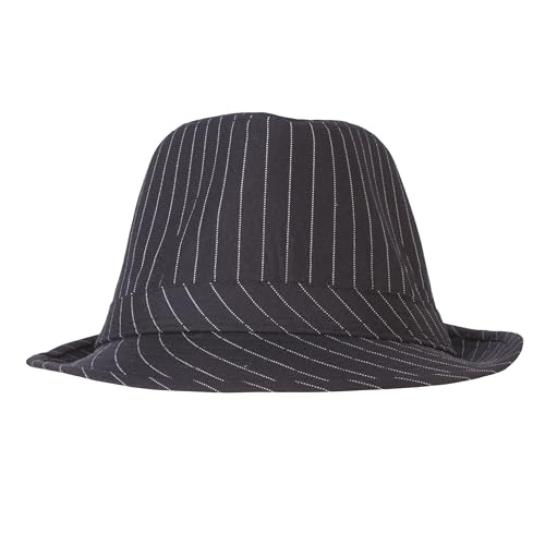 p-tit-clown-hut-stoff-borsalino-fedora-schwarz-wei-gestreift-erwachsene image 6