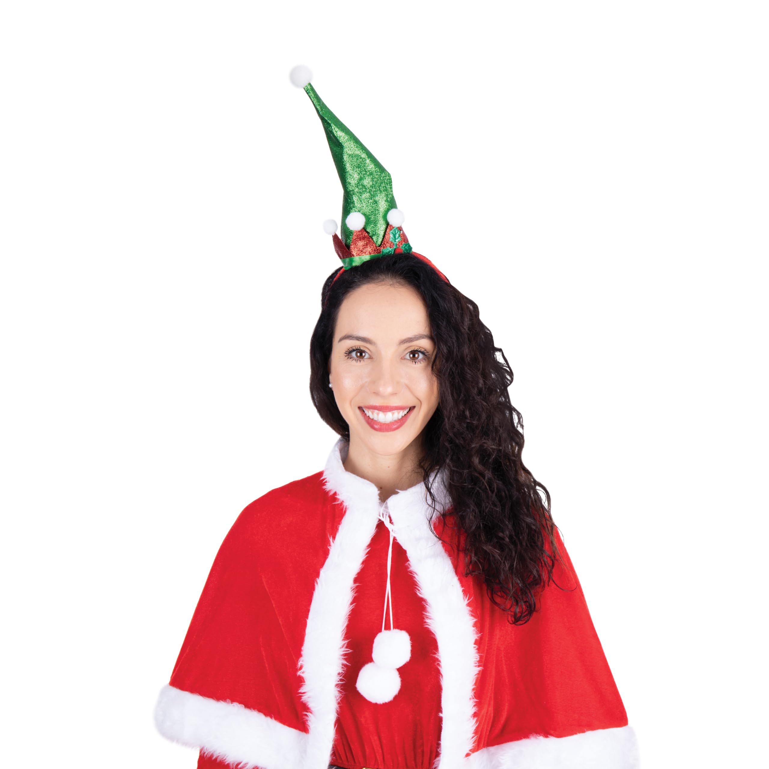 p-tit-clown-elfen-haarreif-flexible-wichtelm-tze-rot-gr-n image 3