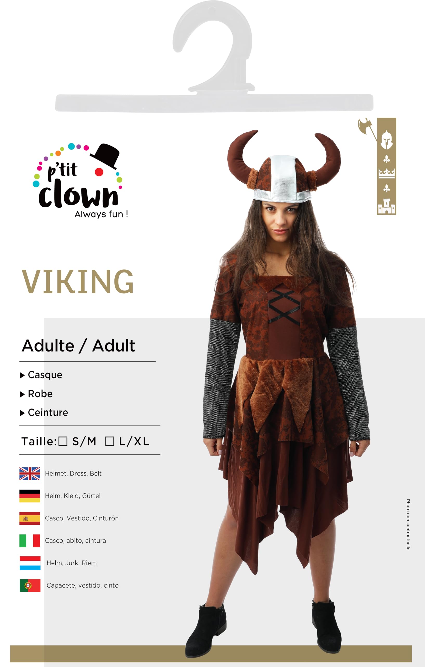 p-tit-clown-wikinger-kost-m-f-r-damen-authentisches-polyester-outfit-f-r-karneva image 5