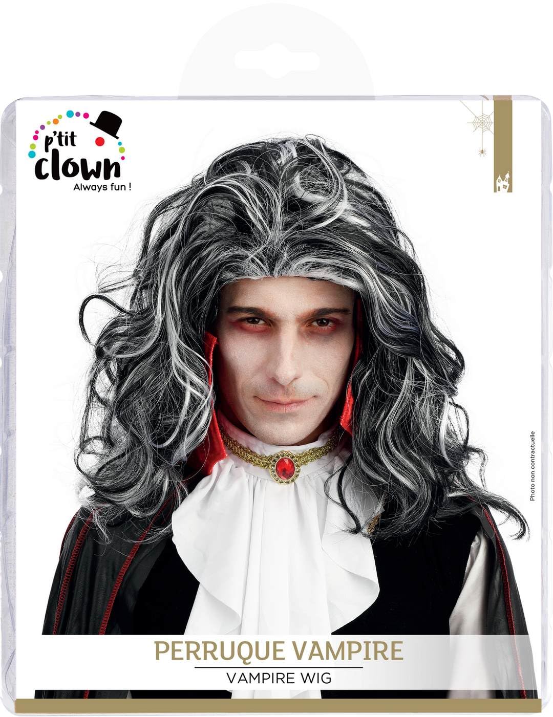 p-tit-clown-22185-vampir-per-cke-lang-gewellt-schwarz-wei-herren image 4