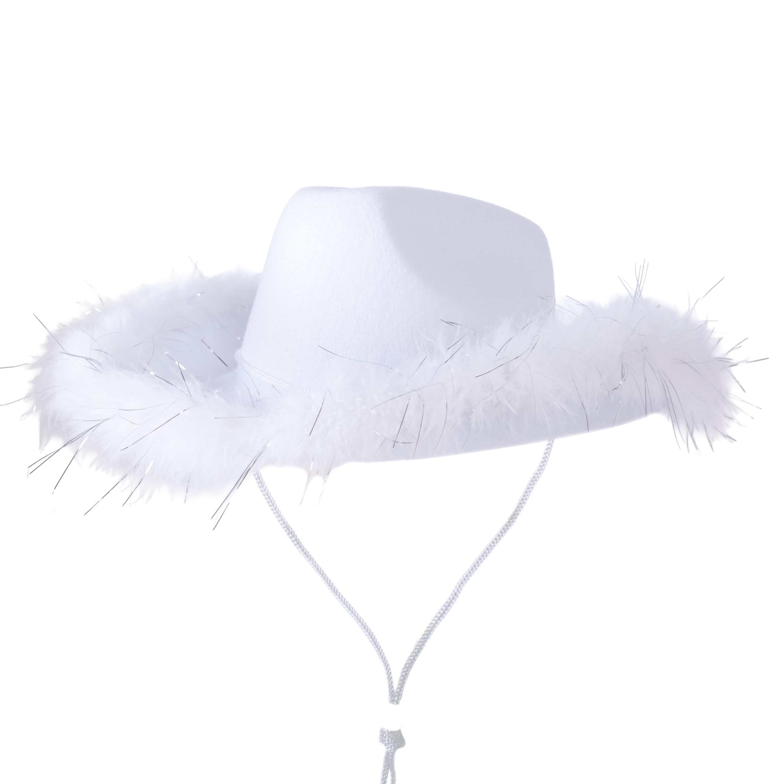 ptit-clown-cowgirl-filzhut-21302-wei-mit-federn-damen image 1