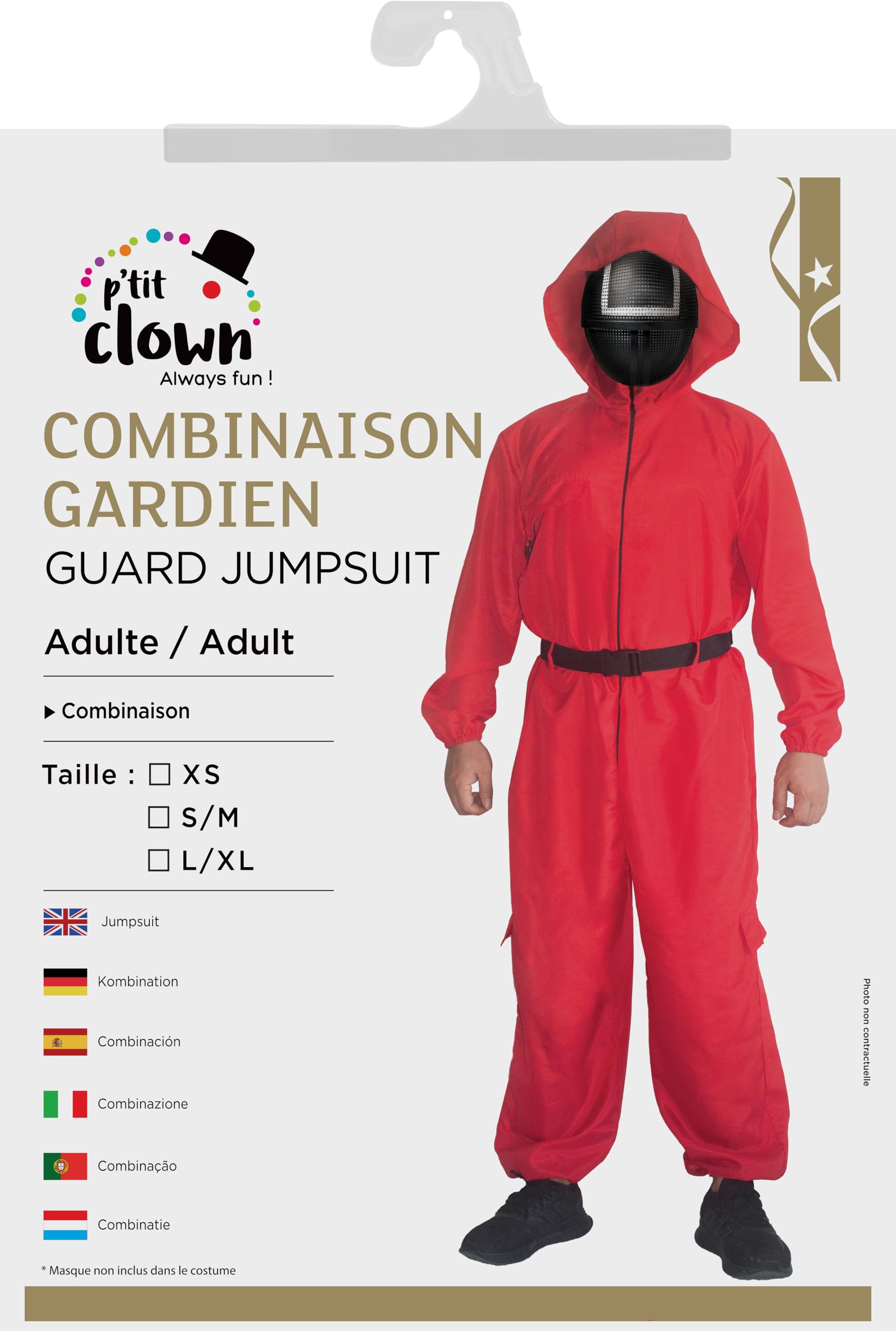 p-tit-clown-gardien-joueur-kost-m-erwachsene-rot-l-xl image 2