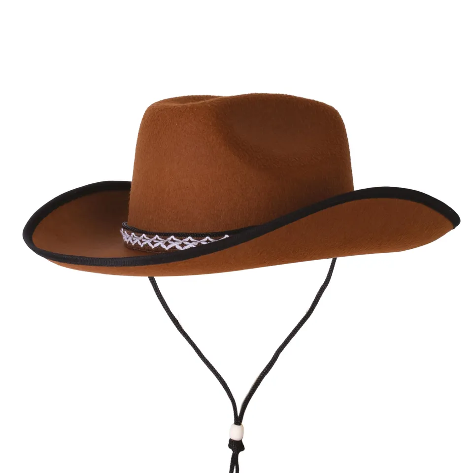 p-tit-clown-cowboy-filzhut-kinder-braun-western-kost-mhut image 1