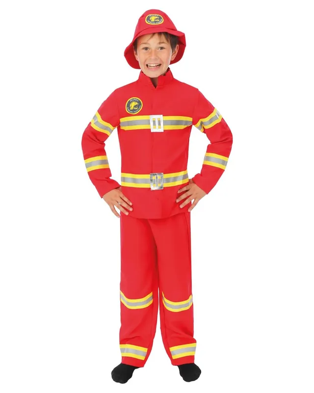 p-tit-clown-feuerwehrmann-kost-m-kind-10-12-jahre-rot image 1