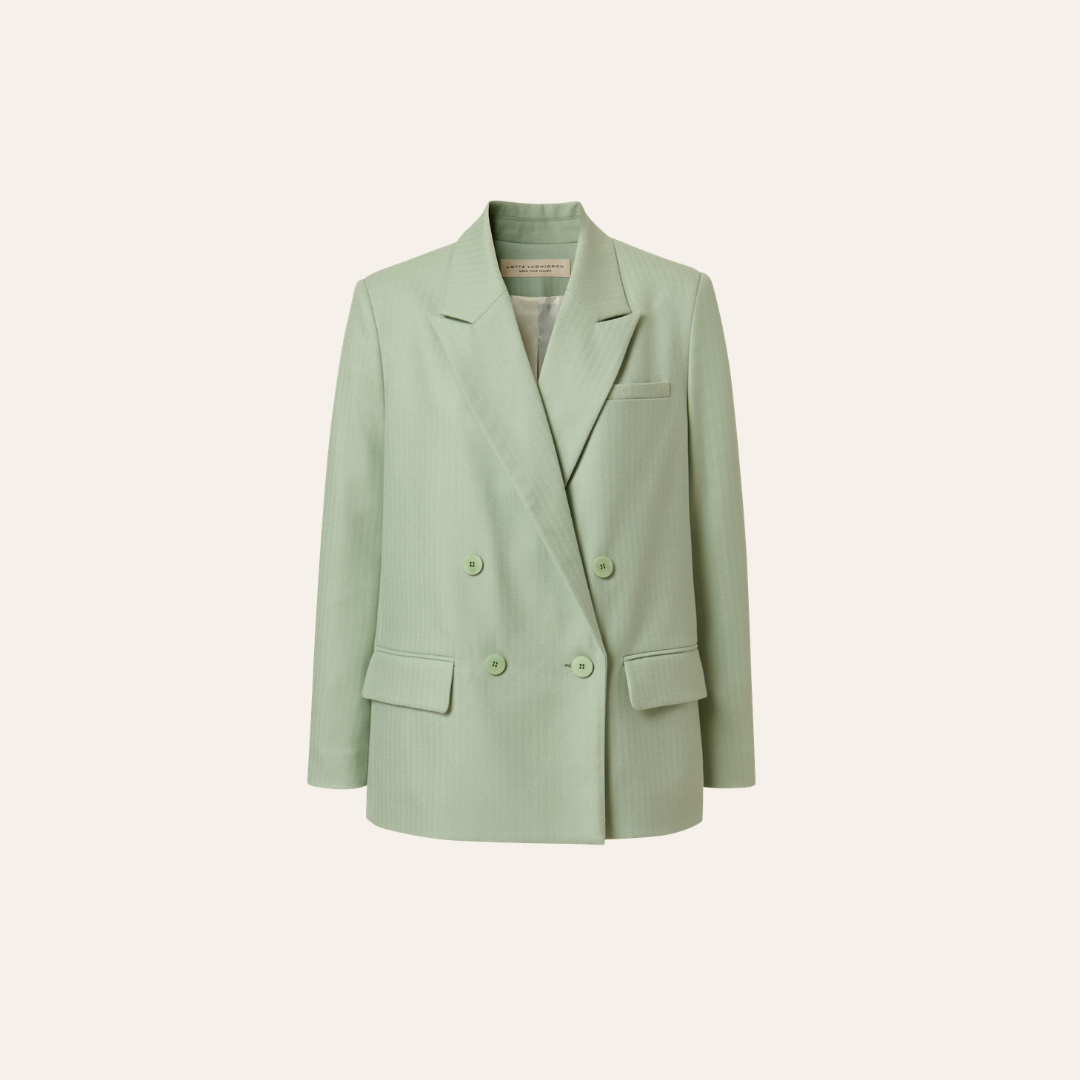 lotta-ludwigson-alva-blazer-sage-green-herringbone-woll-blazer-doppelreihig image 1