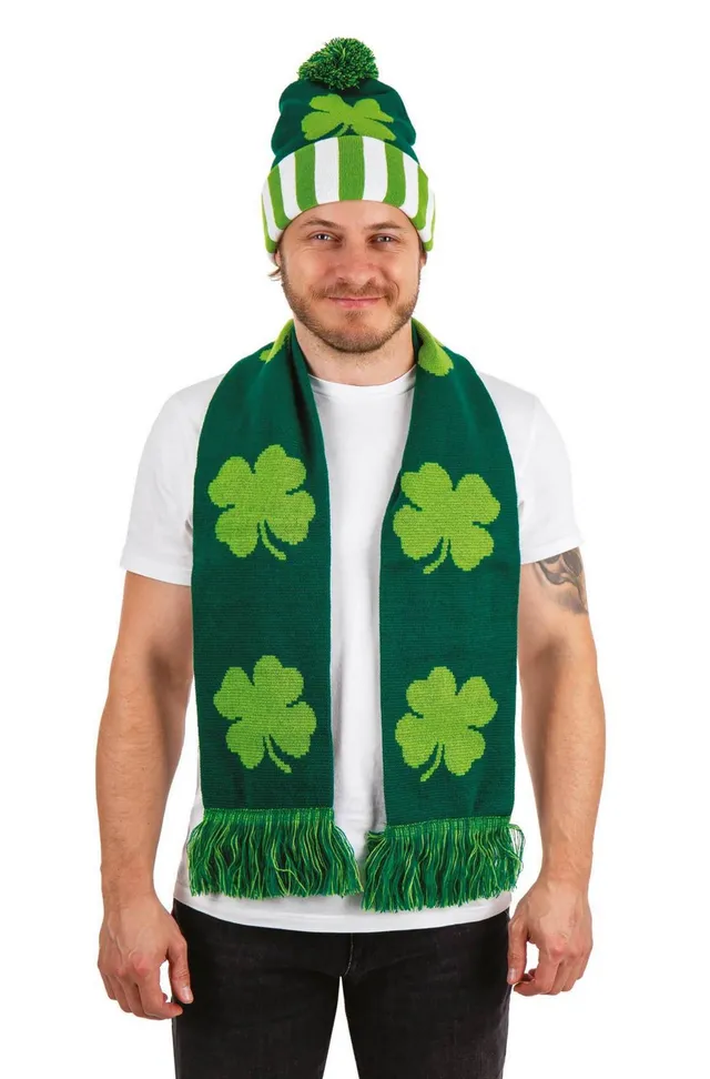ptit-clown-m-tze-und-schal-st-patrick-s-day-gr-nes-kost-mzubeh-r-f-r-erwachsene- image 1
