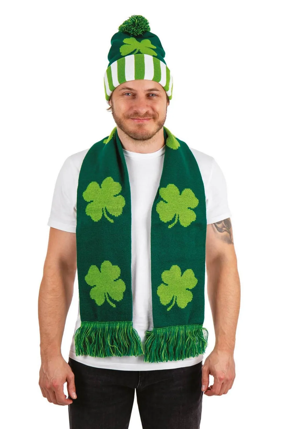 ptit-clown-m-tze-und-schal-st-patrick-s-day-gr-nes-kost-mzubeh-r-f-r-erwachsene- image 1