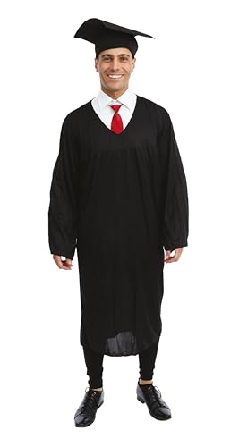 p-tit-clown-amerikanisches-studentenkost-m-f-r-erwachsene-schwarz-mit-robe-krawa image 6