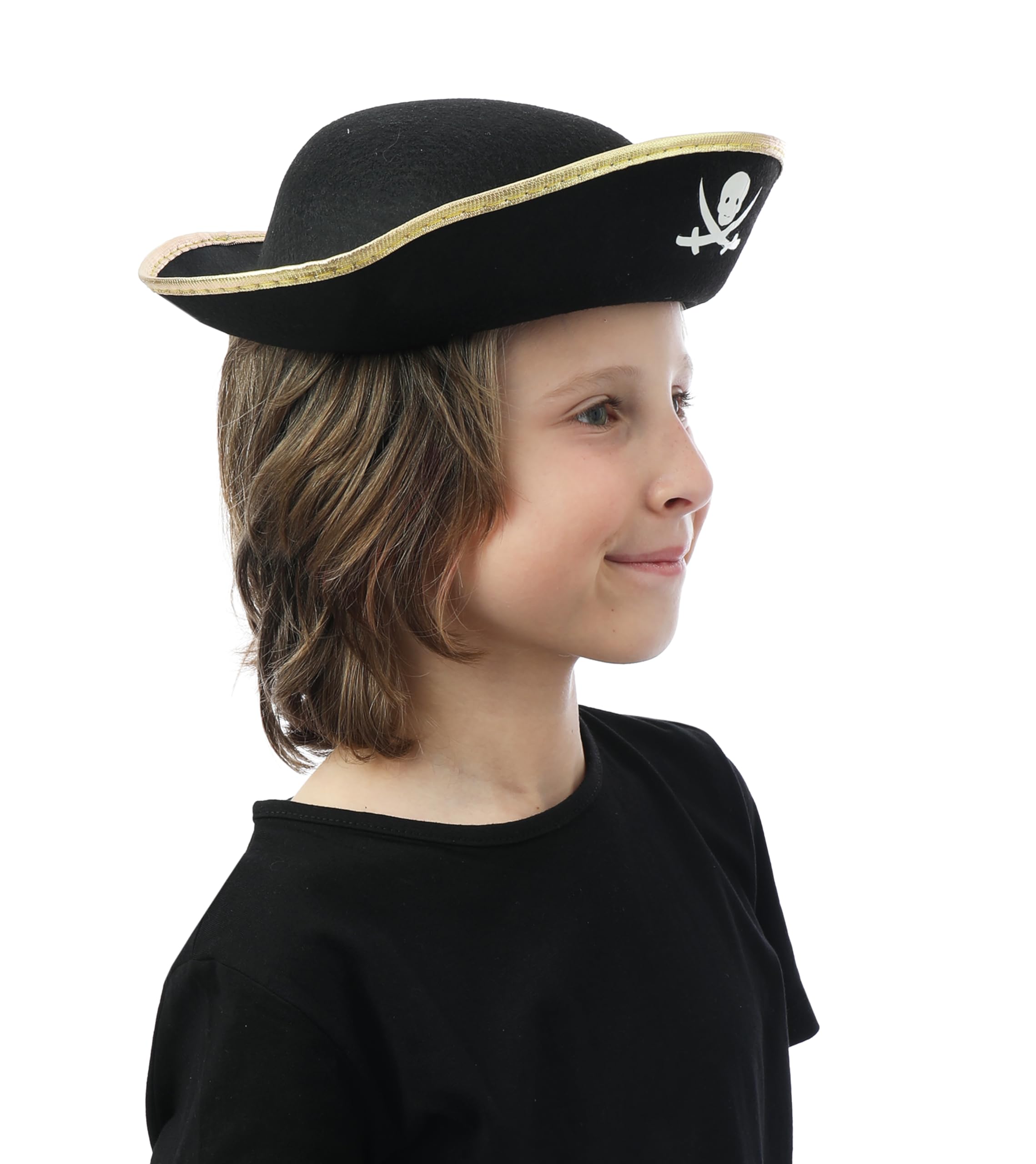 p-tit-clown-piratenhut-filz-schwarz-mit-goldband-kinder image 2