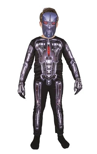 p-tit-clown-skelett-roboter-overall-kost-m-f-r-kinder-mit-maske image 6
