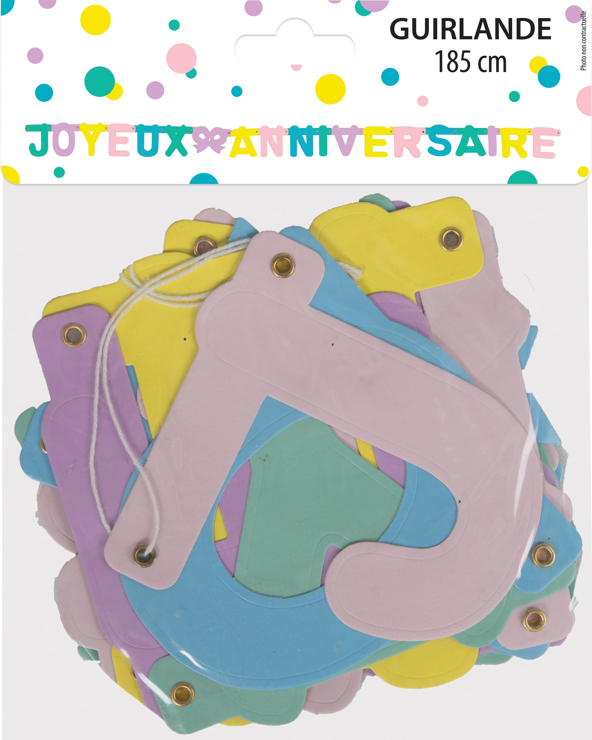 p-tit-clown-girlande-joyeux-anniversaire-multicolore-185-cm image 2