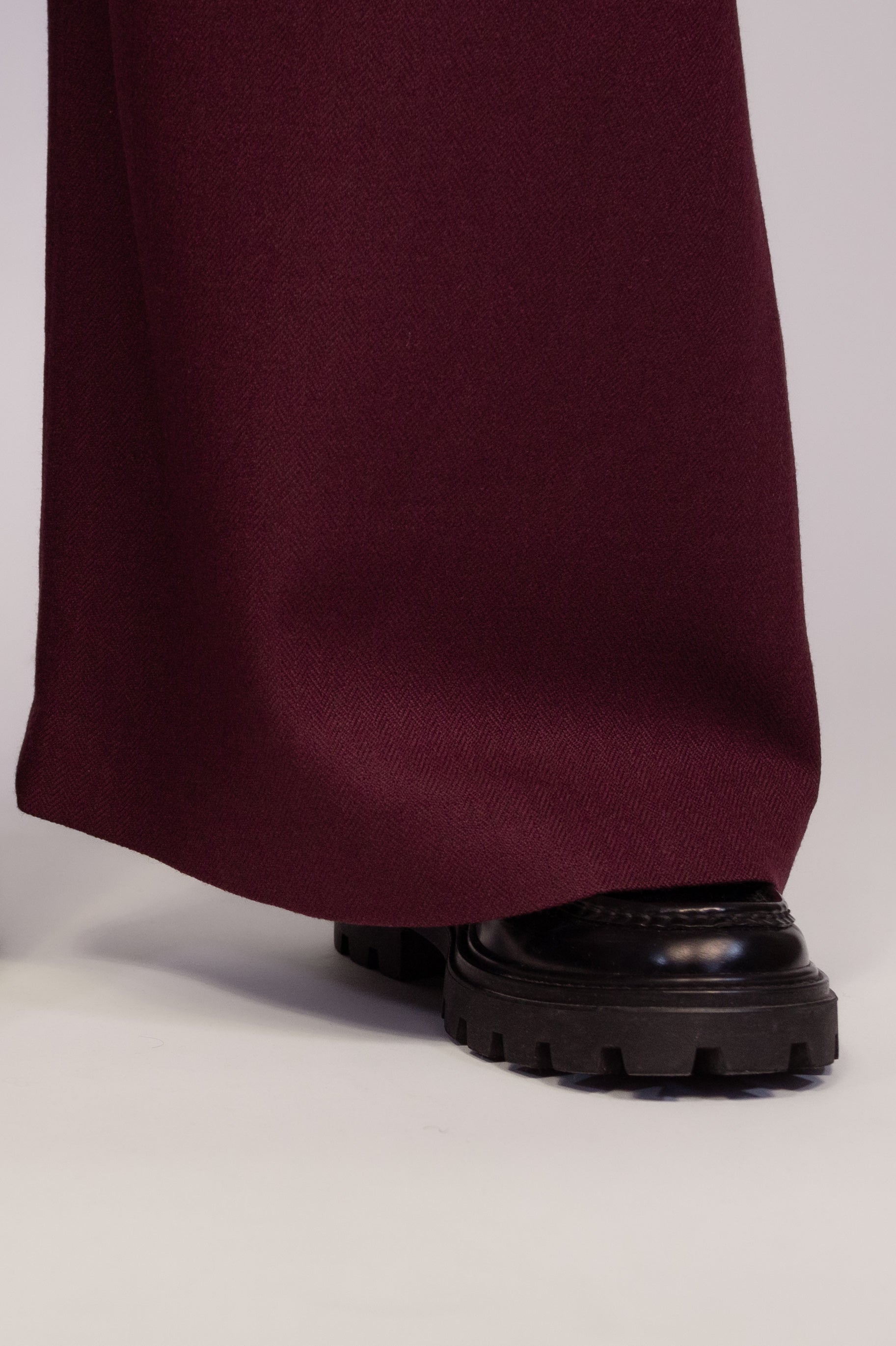 lotta-ludwigson-alva-pants-deep-burgundy-herringbone image 1