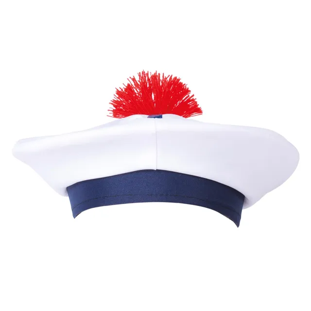 ptit-clown-matrosen-barett-mit-pompon-erwachsene-wei image 1