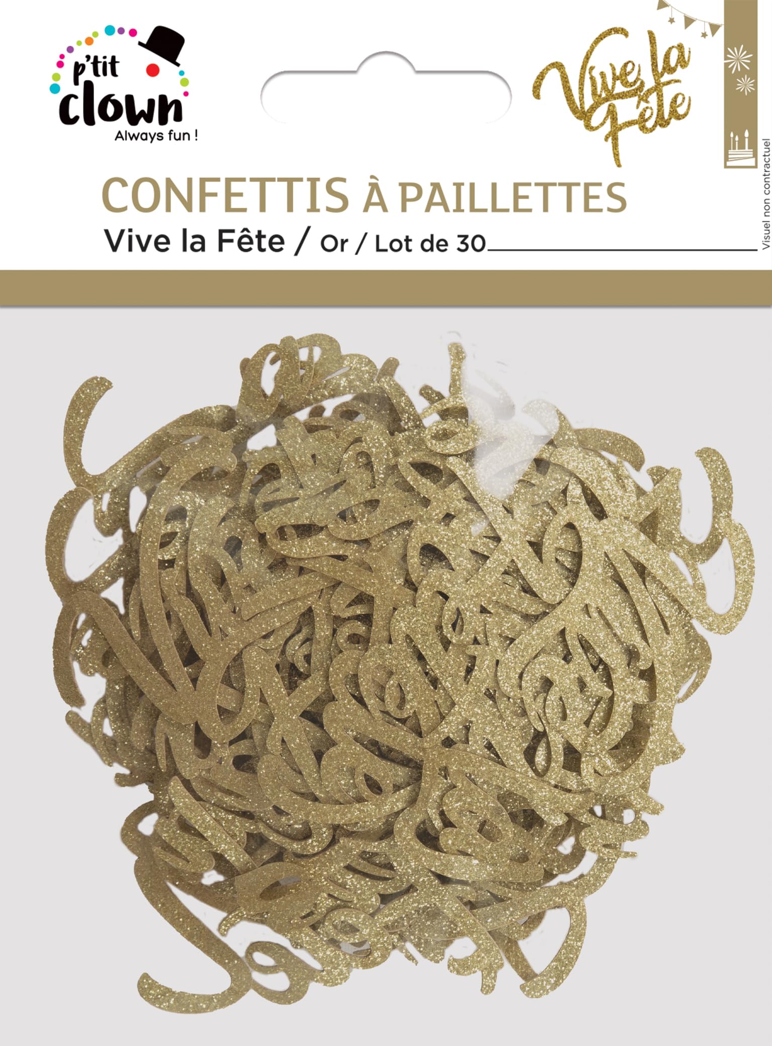 ptit-clown-glitzer-konfetti-vive-la-f-te-gold-30-st-ck-partydekoration image 3