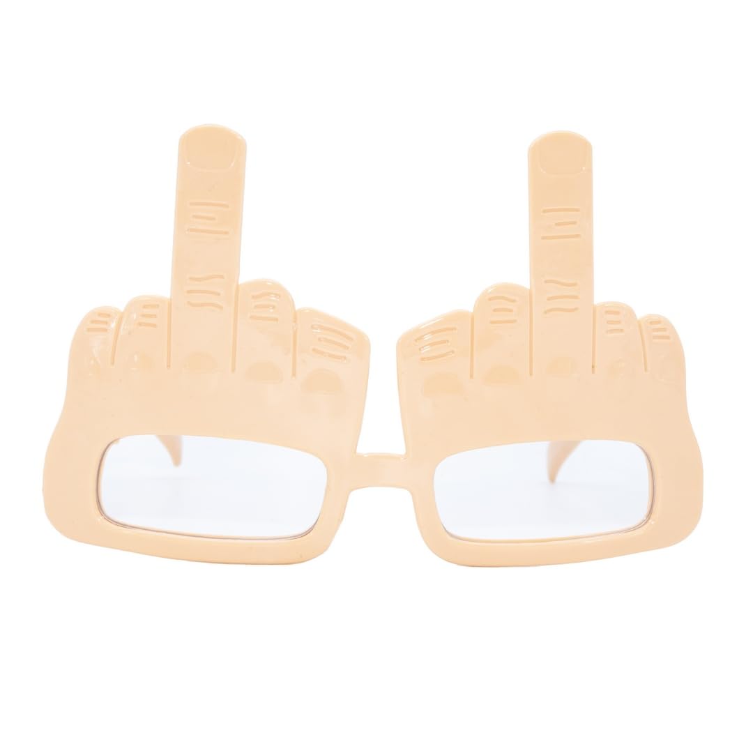 p-tit-clown-fun-brille-mittelfinger-design-kunststoff-beige-one-size image 1