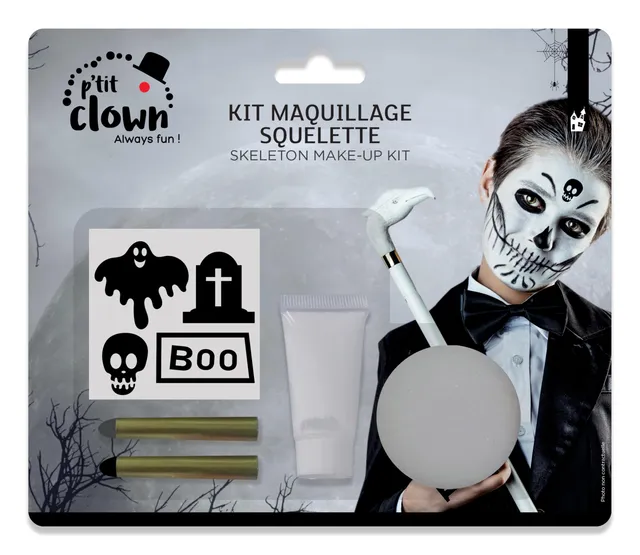 p-tit-clown-make-up-set-skelett-geist-mit-stickern-23599 image 1