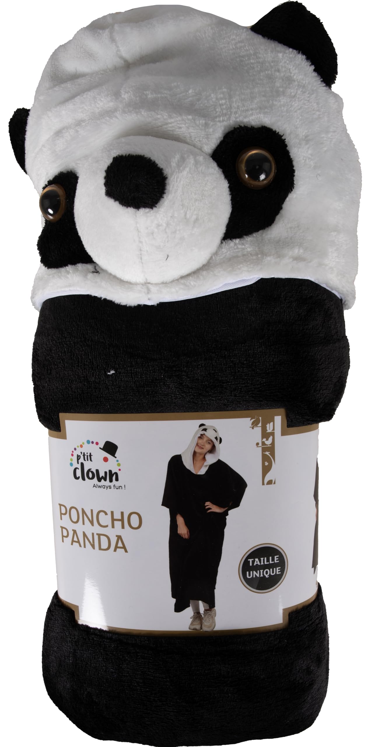 p-tit-clown-damen-panda-adulte-poncho-schwarz-one-size image 5
