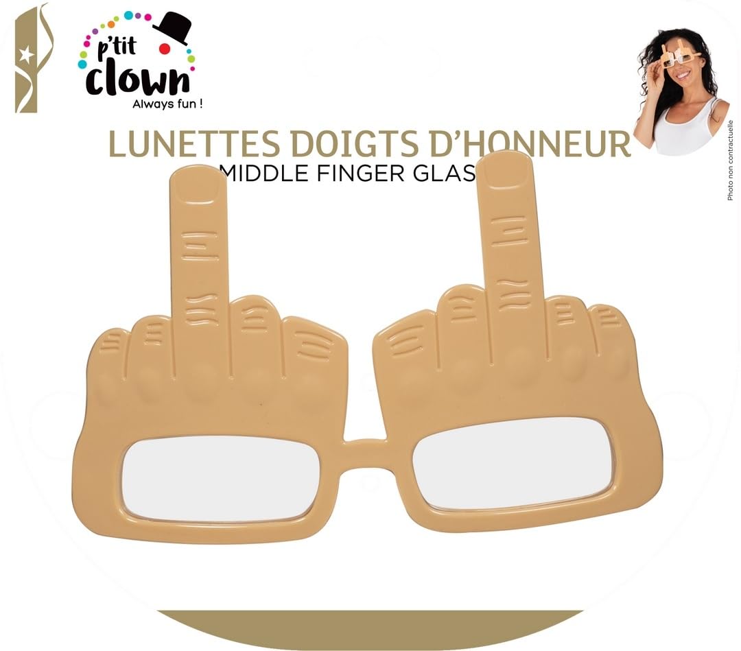 p-tit-clown-fun-brille-mittelfinger-design-kunststoff-beige-one-size image 8