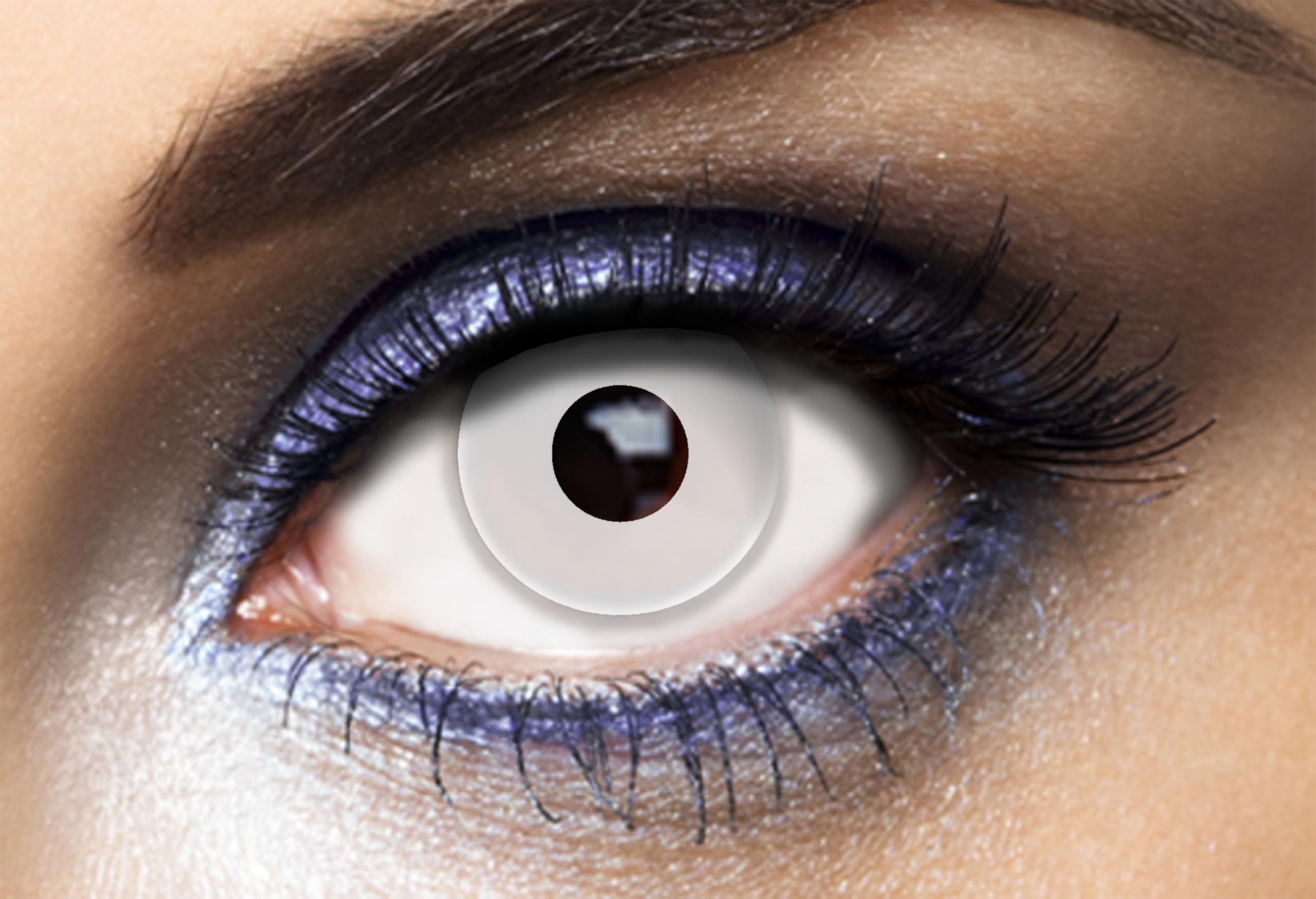 ptit-clown-wei-e-iris-kontaktlinsen-einheitsgr-e-kost-m-make-up image 1