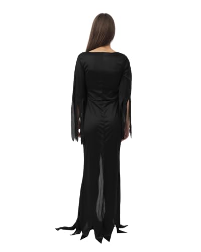 ptit-clown-gothic-hexe-damenkost-m-schwarz-lang-halloween-cosplay image 8