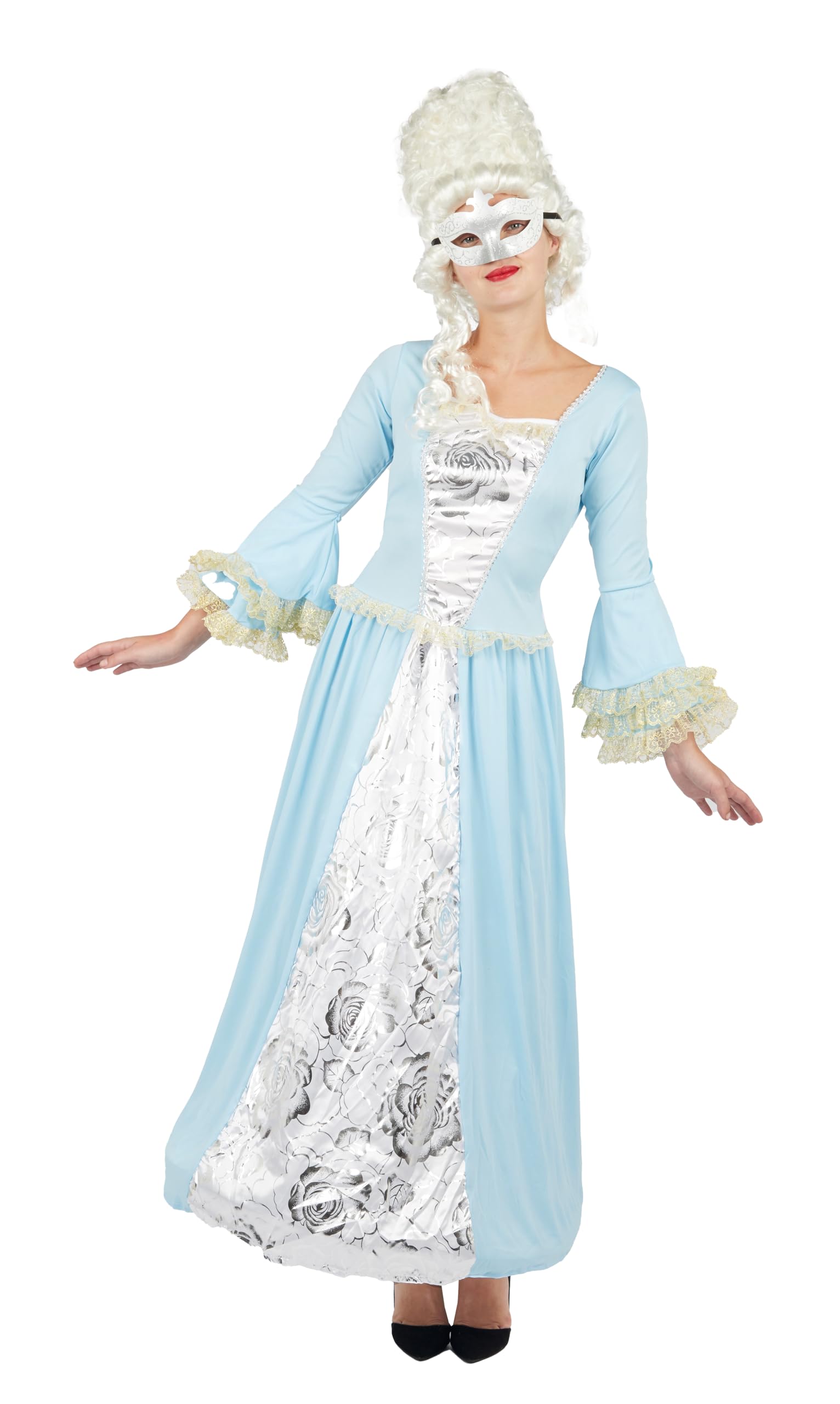 ptit-clown-marquise-herzogin-barock-rokoko-kost-m-damen-blau-l-xl image 7