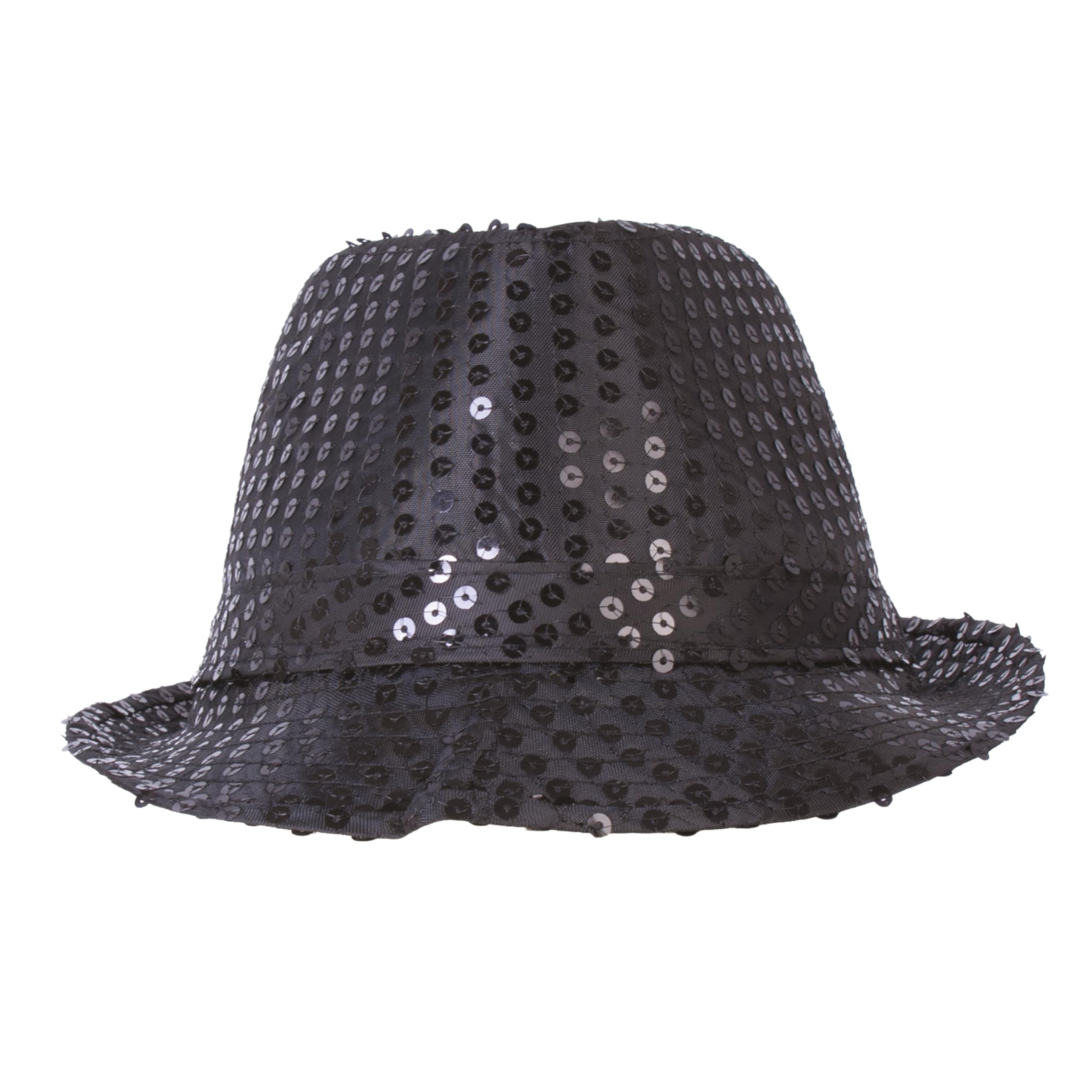 p-tit-clown-20193-borsalino-hut-mit-pailletten-schwarz-gl-nzend-unisex-erwachsen image 2