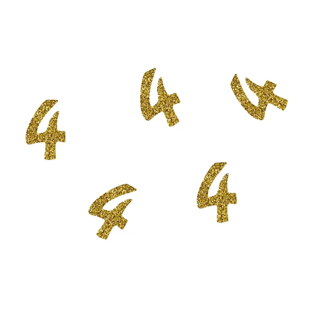 ptit-clown-glitzer-konfetti-zahl-4-gold-50-st-ck-partydekoration-zum-4-geburtsta image 1