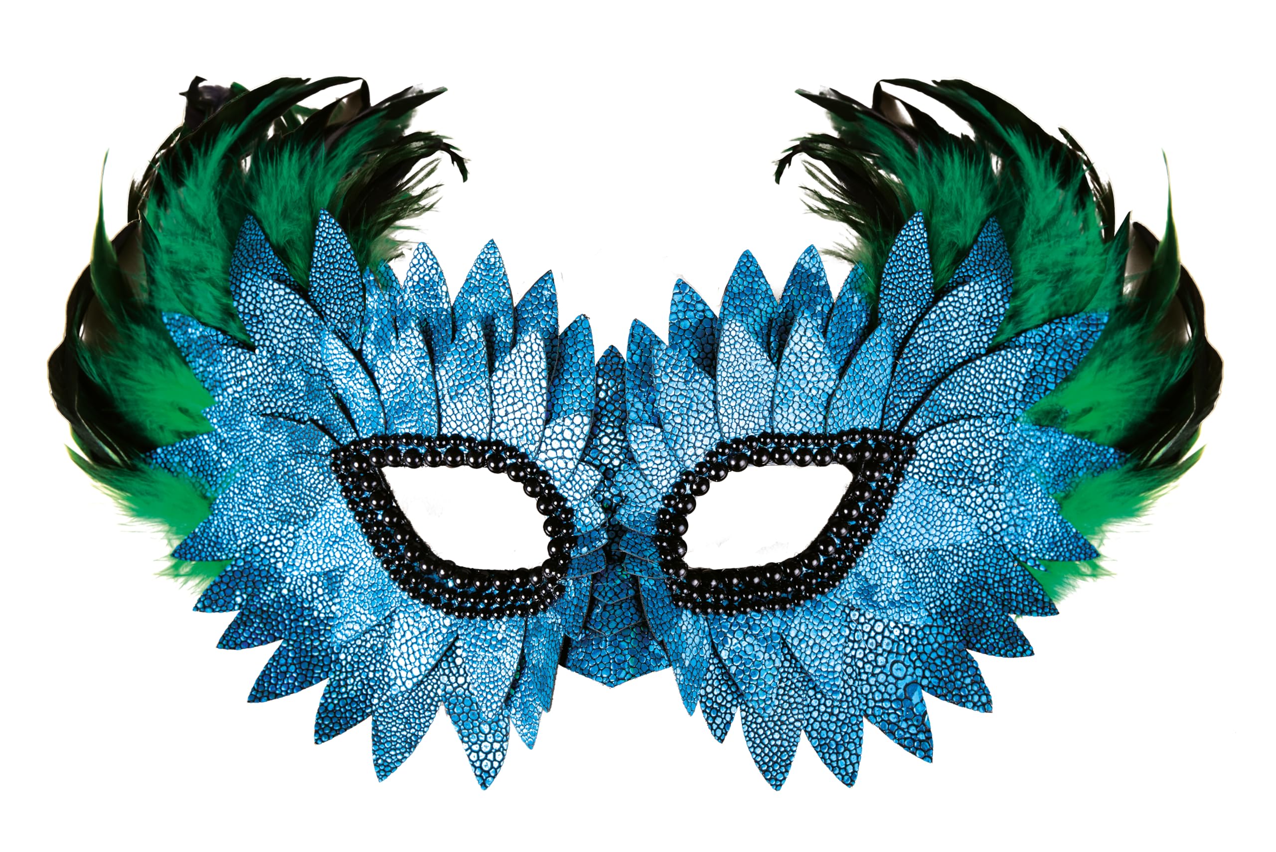 p-tit-clown-23387-wolf-maske-mit-federn-und-schuppen-blau-f-r-erwachsene-luxus-h image 1