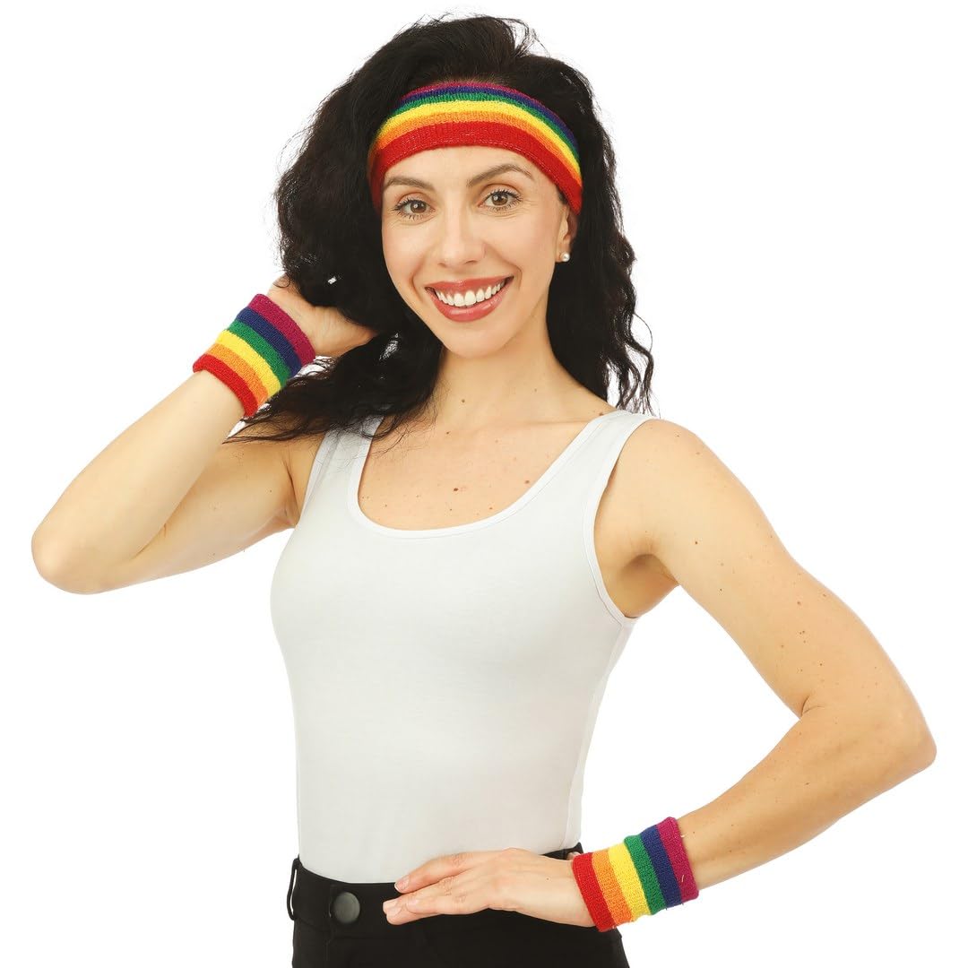 ptit-clown-re66671-stirnband-und-manschetten-set-regenbogen image 2