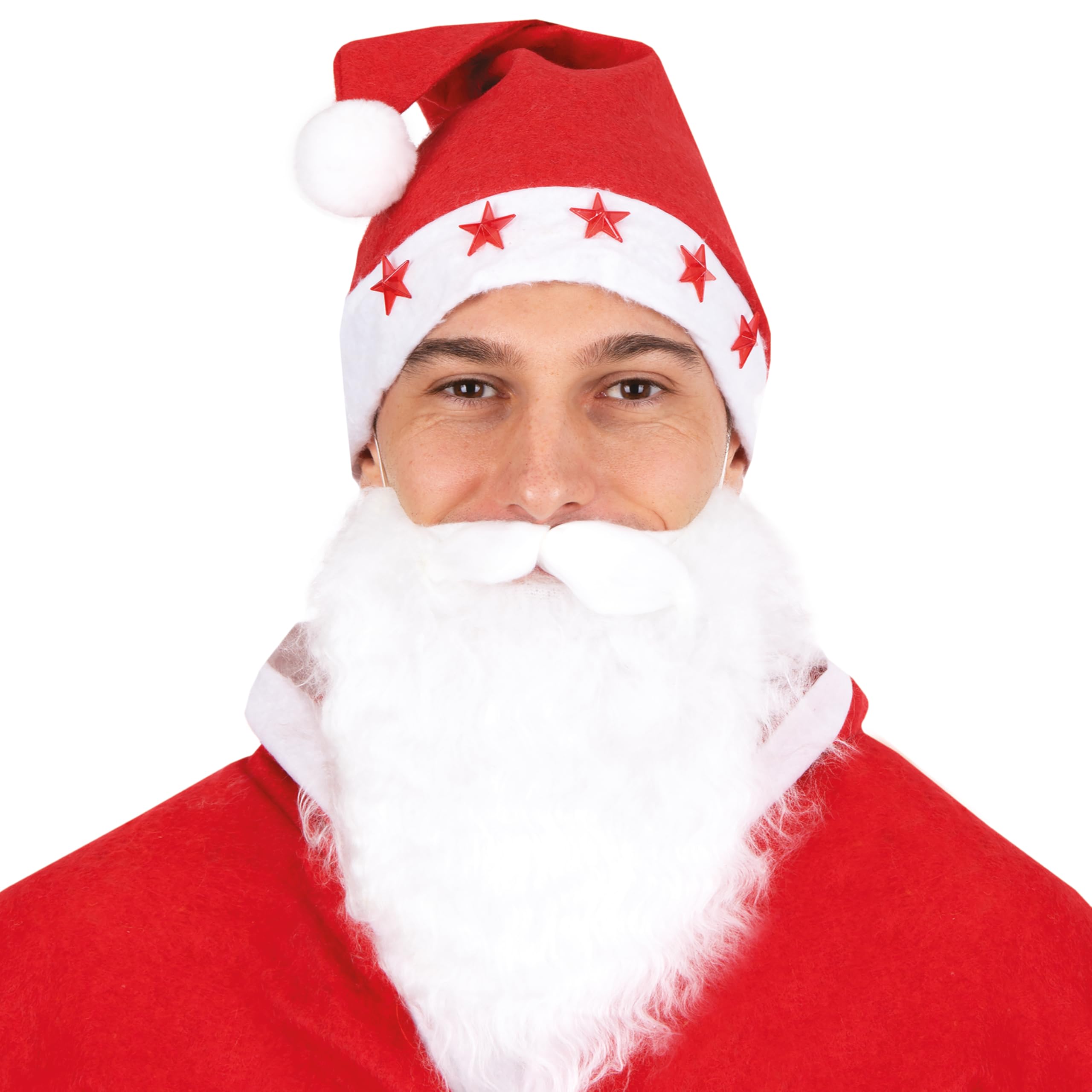 ptit-clown-weihnachtsm-tze-mit-leuchtenden-roten-sternen image 3