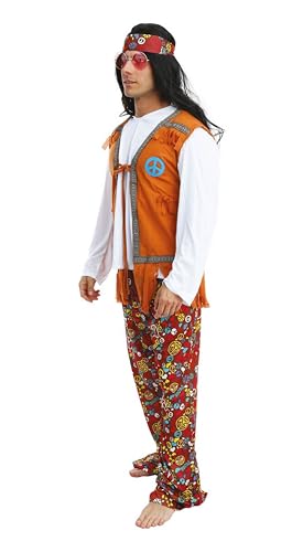 ptit-clown-hippie-kost-m-f-r-herren-polyester image 8