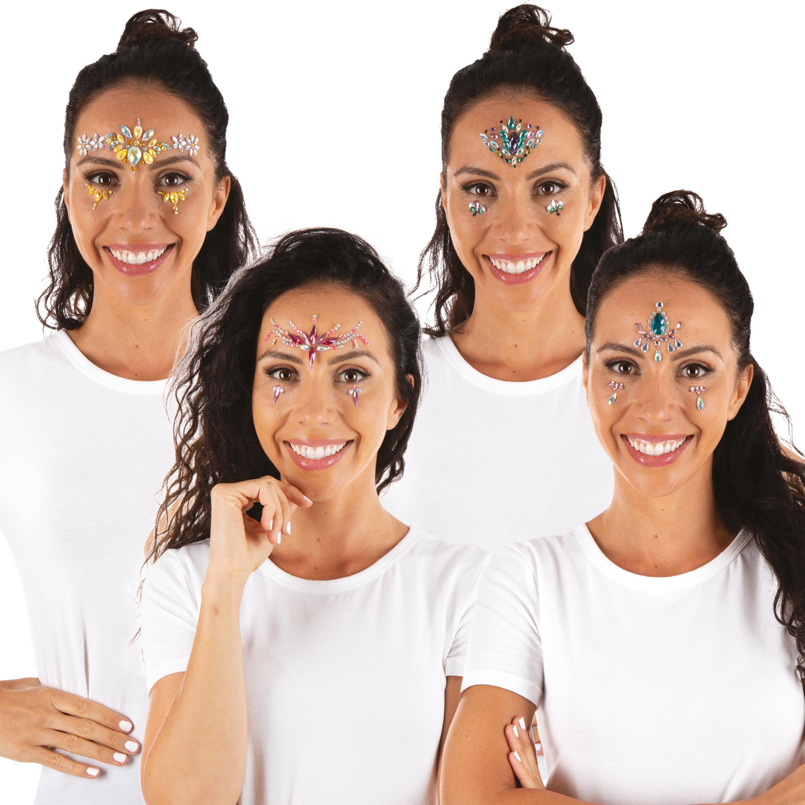 p-tit-clown-gesichts-strass-selbstklebend-modell-zuf-llig-make-up image 1