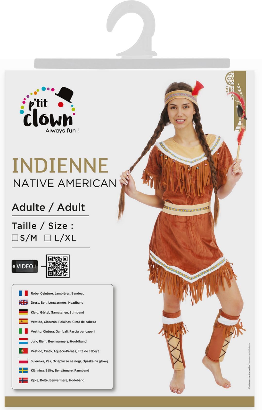 p-tit-clown-indianerin-kost-m-damen-polyester-komplett image 6