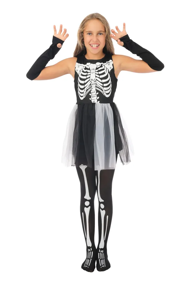 ptit-clown-skelettkost-m-m-dchen-halloween-kinderkost-m image 1